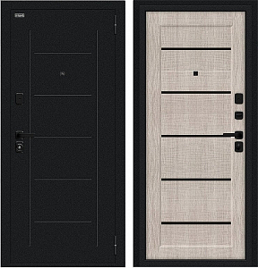 Товар Дверь Браво Борн/SBlack Букле черное/Cappuccino Melinga DIS007405